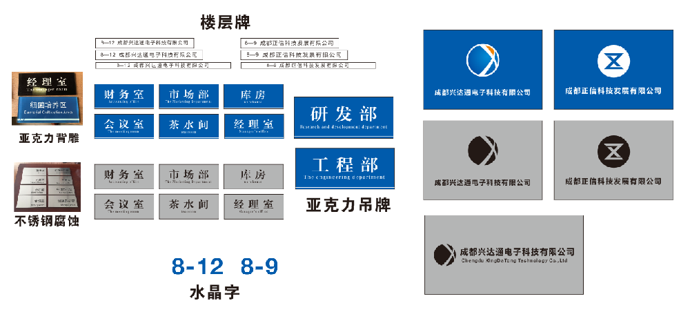 公司楼层牌设计